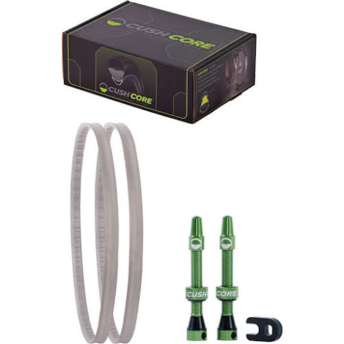 CushCore Gravel/CX Tire Inserts Set for 700c x 33-46mm Tires, Includes 2 Tubeless Valves