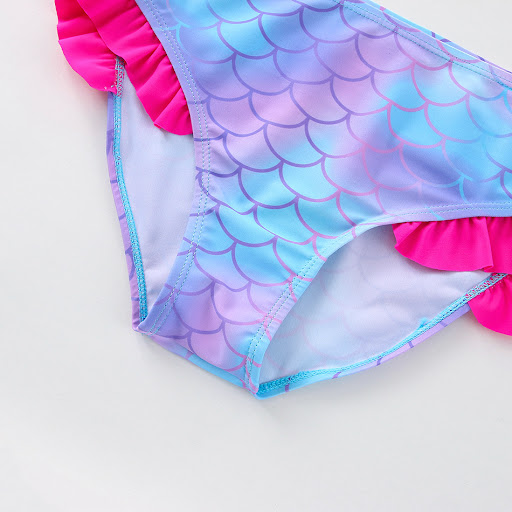Title 8, Girls Shoulder Scale Printed Bikini Suit Comfo...