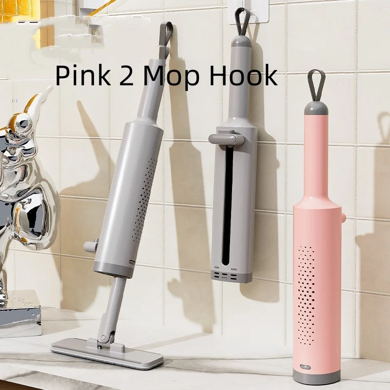 Dönebilen Kendinden Sıkmalı Mini Mop, Köşe Fırçalı, Elde Yıkama Gerektirmeyen Düz Sıkmalı Mop, 2 Yeniden Kullanılabilir Mikrofiber Paspas.