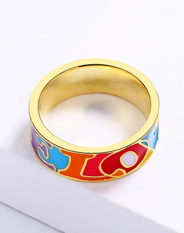 Gold Epoxy Colored Letters Female R - 2