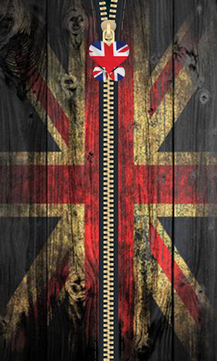 UK Flag Zipper Lock Screen