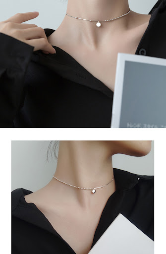 Title 3, Lucky Letter Round Necklace for Women, Niche Cl...