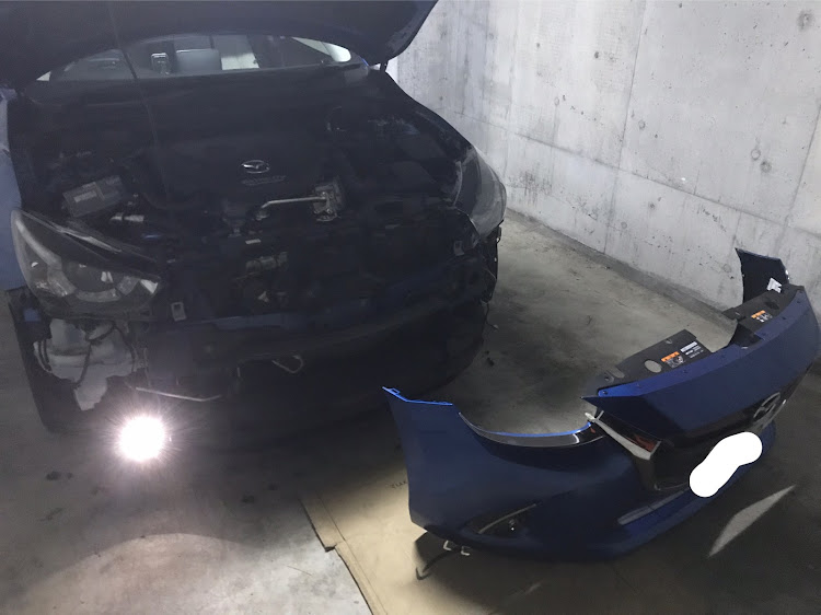 デミオのバンパー外し・掃除に関するカスタム事例の投稿画像2枚目