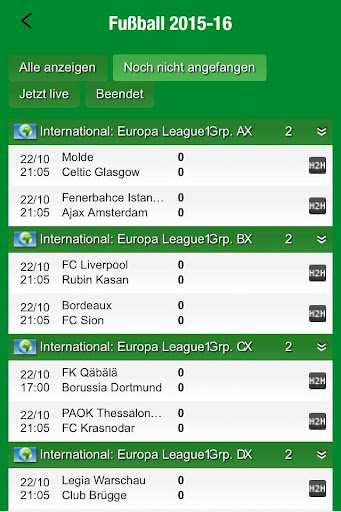 Fußball 2015 2016 sport app