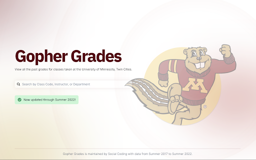 Gopher Grades - Past grades for UMN classes!