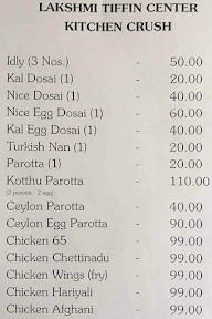 Lakshmi Tiffen Center menu 1