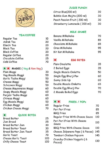 Nukkad Cafe menu 