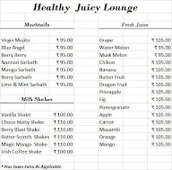 Healthy Juicy Lounge menu 1