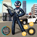 Cover Image of Download Black Spider stickman Rope Hero Vice Town 1.0 APK