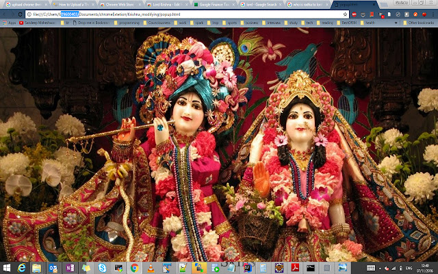 Krishna with Radha chrome extension