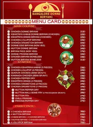 Bangalore Donne Biryani House menu 3