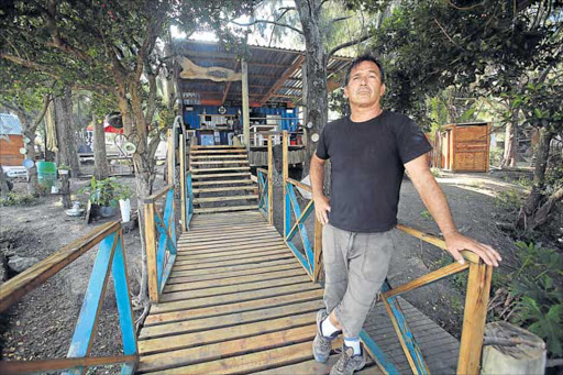 FORCED TO CLOSE: Co-owner of Gonubie-based flea market and restaurant Bloo Munch Box, Ronnie Courtney Picture: SINO MAJANGAZA