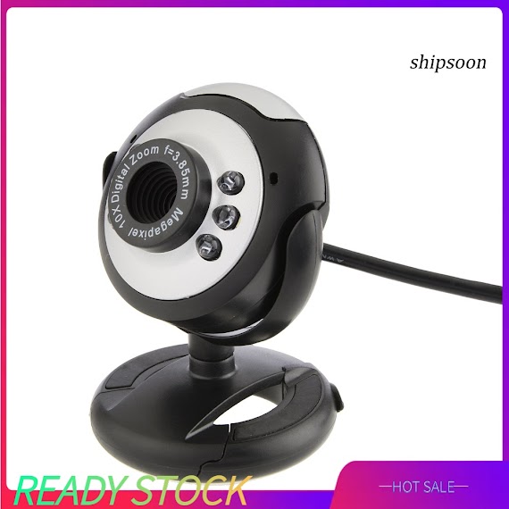 Camera Webcam Ssn - Usb Hd 12.0Mp 6 Led Có Micro Tiện Dụng Cho Máy Tính