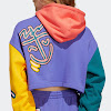 love uniteds crop hoodie purple / multicolor w