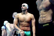 Chad le Clos of SA competes in the Men's 100m freestyle heat on day five of the Fina World Swimming Short Course Championships at Etihad Arena  in Abu Dhabi on December 20 2021.