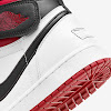 air jordan 1 hi flyease white/gym red/white/black