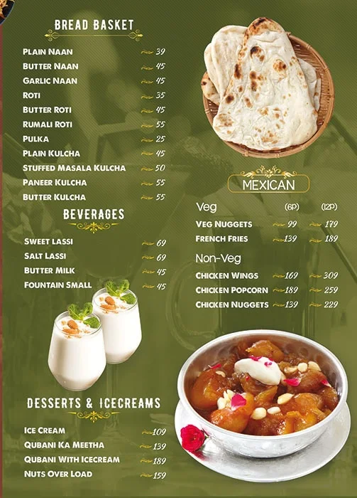 Biryanis & More menu 