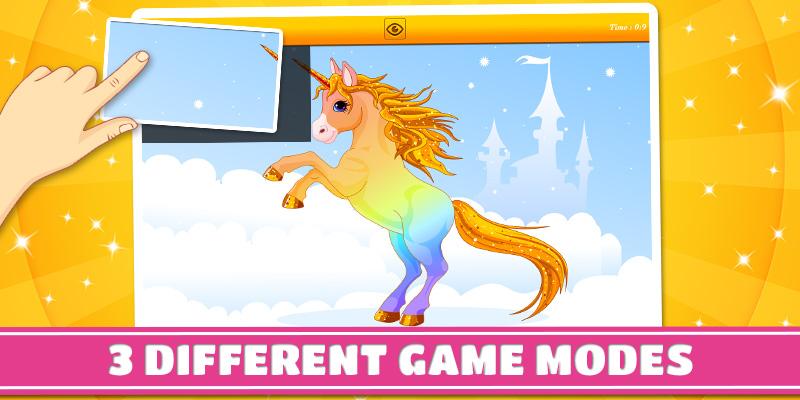 Ponies &amp; Unicorns Puzzle Game Screen 3