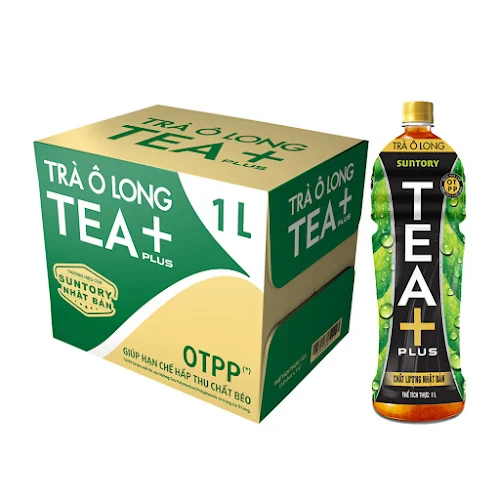 Thùng 12 Chai Trà Ô long Tea plus (1000ml/Chai)