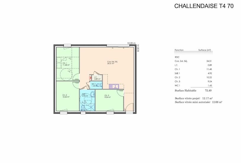  Vente Terrain + Maison - Terrain : 610m² - Maison : 70m² à Vairé (85150) 