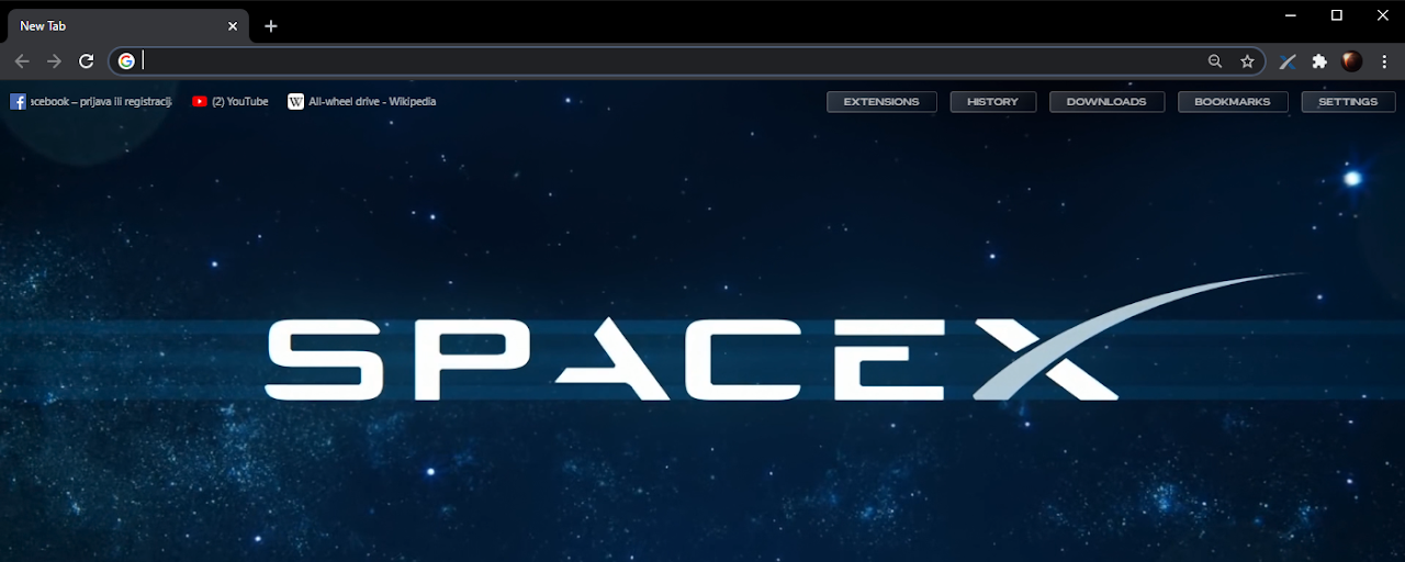 SpaceX Animated New Tab Preview image 2