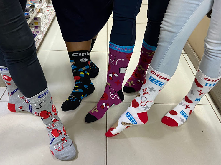 Wear a pair of mismatched socks today to show your support for strained health workers, who face mental health issues because of the pressures their jobs bring, especially during the pandemic.