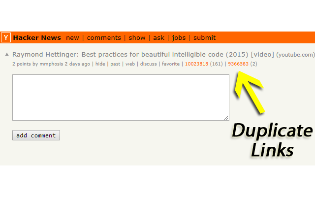 Hacker News Duplicate Detector Preview image 0