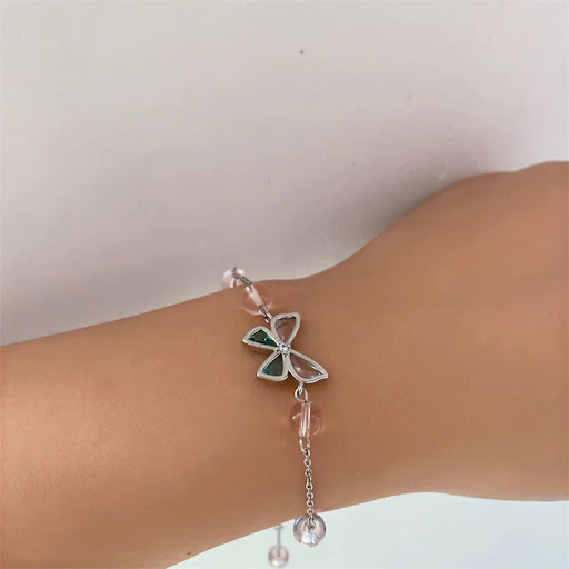 Title 5, Sterling silver handmade butterfly bracelet. A ...