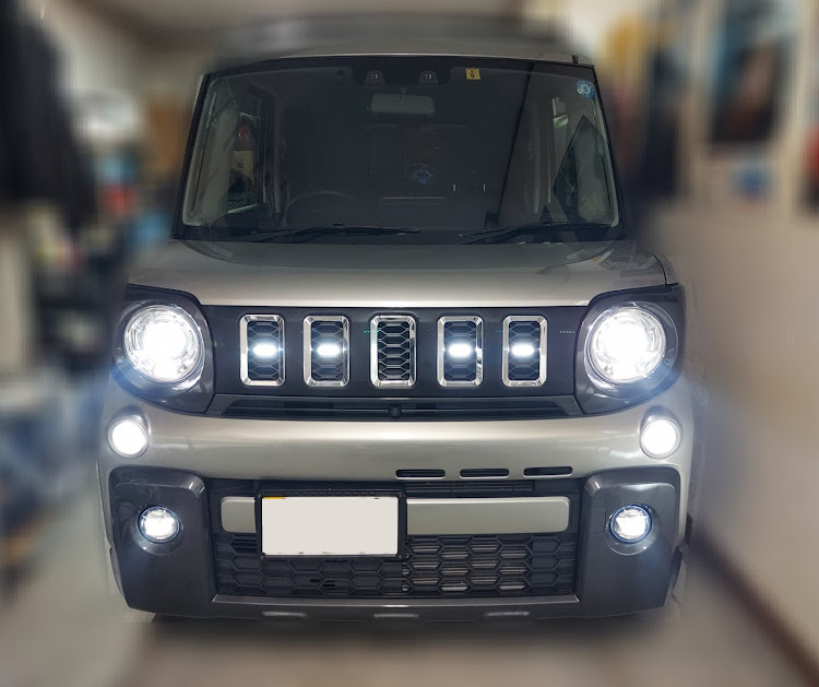 スペーシアギアのはたらくじどうしゃ・MK53S・グリル加工・ジムニーグリル・ツラ合わせに関するカスタム事例の投稿画像2枚目