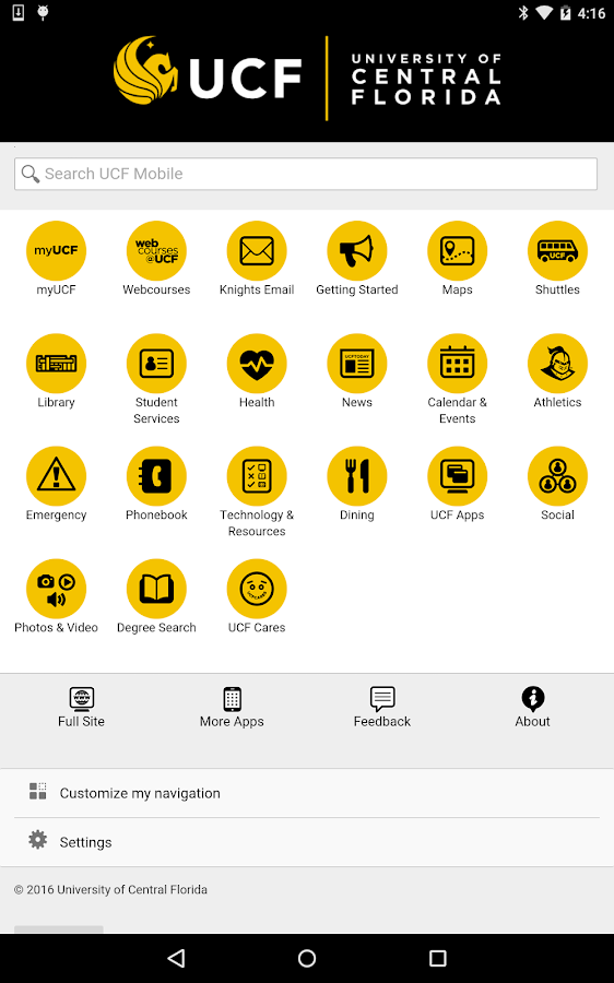 UCF Mobile Android Apps on Google Play