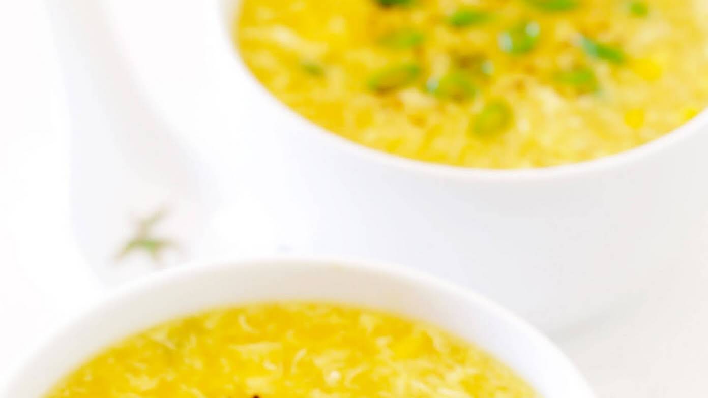 Corn Egg Drop Soup (Chinese Corn Soup) - China Sichuan Food