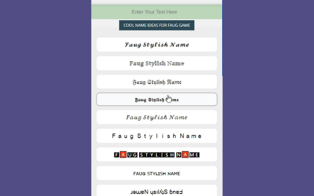 FAUG Stylish Text Generator Preview image 2