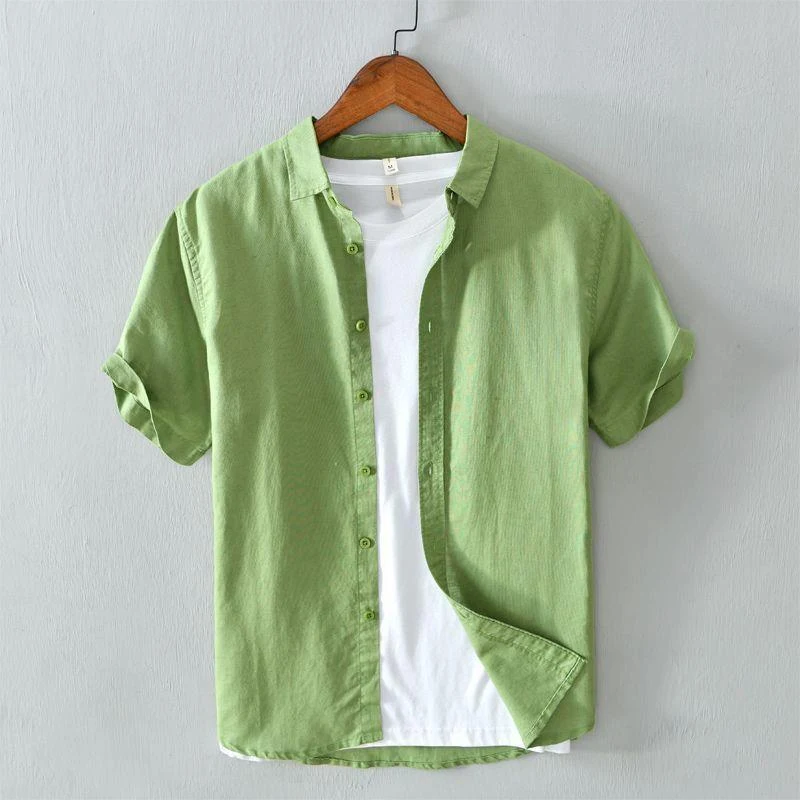 Slim-fit, ademende katoen-linnen cardigan voor dagelijks gebruik. Lichtgewicht, dun en comfortabel ontwerp, perfect voor warme dagen en een casual look.