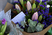 Flowers are laid outside the Assyrian Christ The Good Shepherd Church in support of Bishop Mar Mari Emmanuel who is recovering after a knife attack took place during a service the night before, in Wakeley in Sydney, Australia, on April 16 2024.