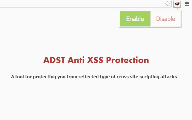 ADST Anti XSS Protection chrome extension