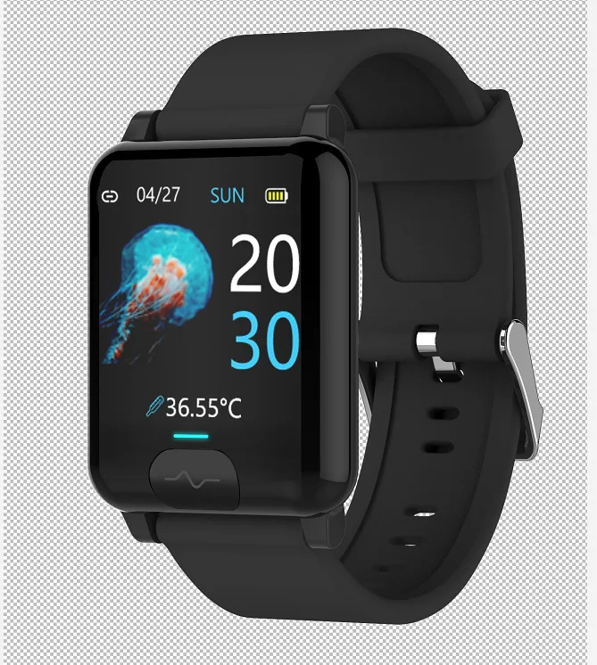 Bracelet connecté mesurant température corporelle et oxygène sanguin. Surveillez votre santé quotidiennement et restez informé de votre bien-être avec simplicité et efficacité.