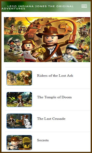 Guide for LEGO Indiana Jones