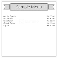 Radha Krishna Paratha Bhadara menu 1