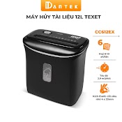 Máy Hủy Tài Liệu 12L Texet Cc612Ex Có Chức Năng Nhả Kẹt Giấy, Cắt Giấy Thành Vụn Nhuyễn