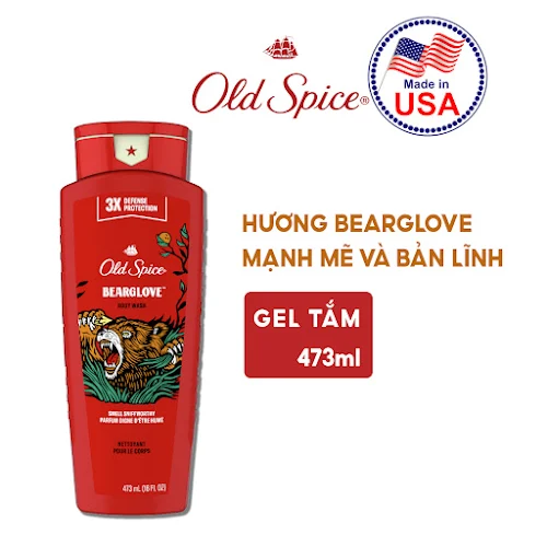 Sữa tắm dạng Gel Old Spice Bearglove 473ml - Mỹ