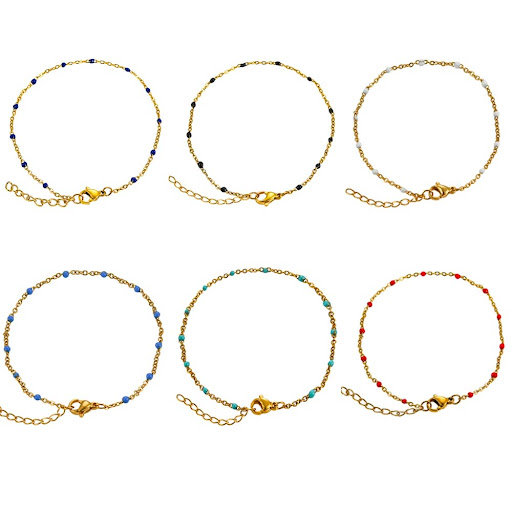Title 3, Fashion Stainless Steel Bracelets Gold Color Bl...
