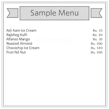 Amul Ice Cream Parlour menu 