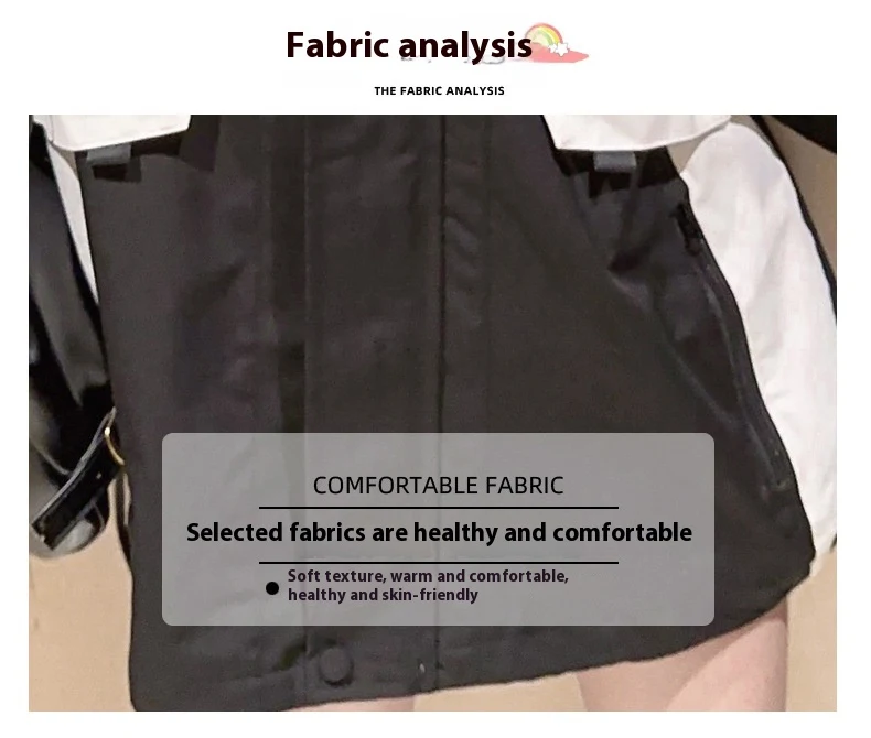 Casaco Colorblock Feminino Estilo Ocidental Versátil Roupa para Meninas Jaqueta para Todas as Ocasiões Moda Infantil Confortável e Elegante