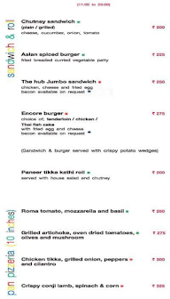 The Hub (Ramada Encore Bangalore) menu 3