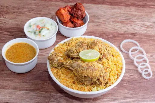 Ambur Chiken Biryani + Half Chicken Kabab