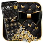 Cover Image of ダウンロード 3D Black Luxury Business Bow-knot Gravity Theme🖤 1.1.1 APK