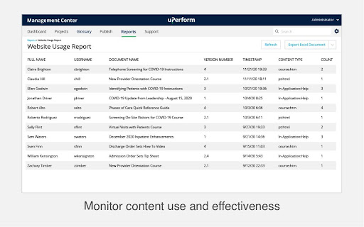 uPerform® In-application Help