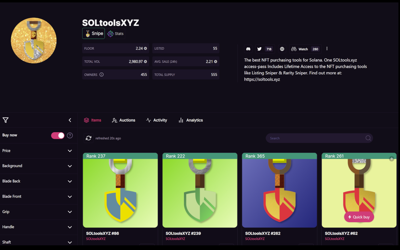 SOLtools.xyz - Sniper, Rarity, and more. Preview image 5