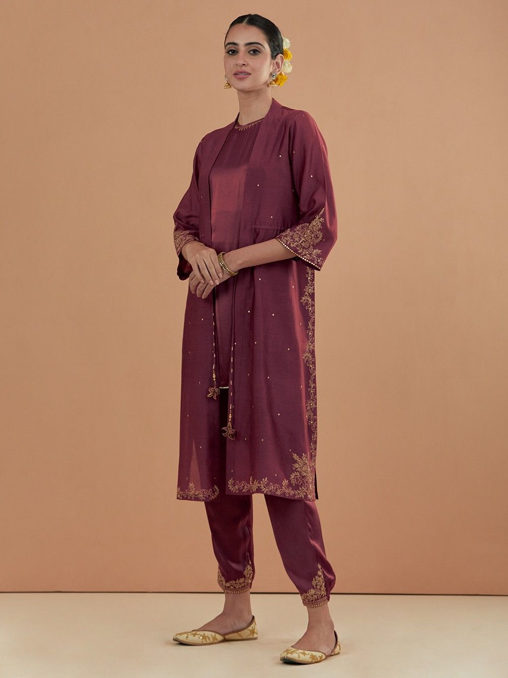 the loom - Pink Modal Satin Tunic