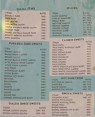 Bikaner Kesarvala menu 1